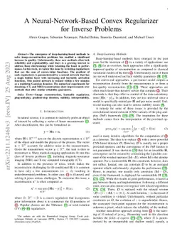 A Neural-Network-Based Convex Regularizer for Inverse Problems