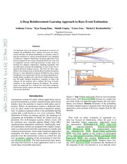 A Deep Reinforcement Learning Approach to Rare Event Estimation