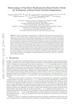 Shortcomings of Top-Down Randomization-Based Sanity Checks for
  Evaluations of Deep Neural Network Explanations