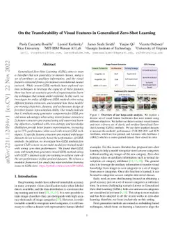 On the Transferability of Visual Features in Generalized Zero-Shot
  Learning