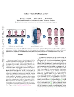 Instant Volumetric Head Avatars