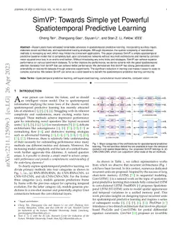 SimVP: Towards Simple yet Powerful Spatiotemporal Predictive Learning