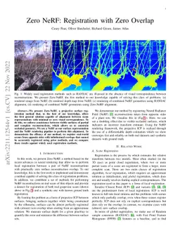 Zero NeRF: Registration with Zero Overlap