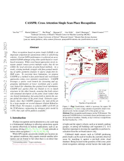 CASSPR: Cross Attention Single Scan Place Recognition