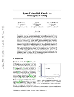 Sparse Probabilistic Circuits via Pruning and Growing