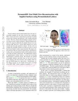 PermutoSDF: Fast Multi-View Reconstruction with Implicit Surfaces using
  Permutohedral Lattices