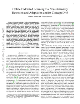 Online Federated Learning via Non-Stationary Detection and Adaptation
  amidst Concept Drift