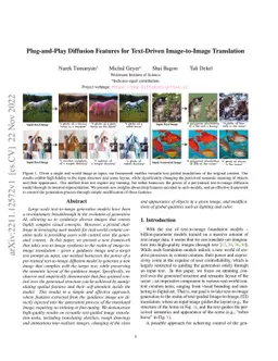 Plug-and-Play Diffusion Features for Text-Driven Image-to-Image
  Translation