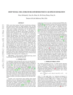 Deep Neural Mel-Subband Beamformer for In-car Speech Separation