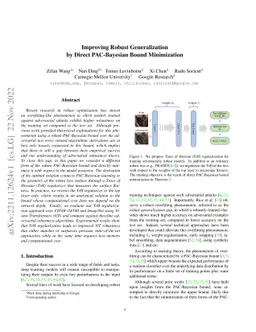 Improving Robust Generalization by Direct PAC-Bayesian Bound
  Minimization