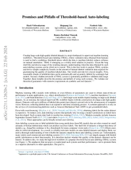 Promises and Pitfalls of Threshold-based Auto-labeling