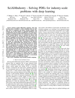 SciAI4Industry -- Solving PDEs for industry-scale problems with deep
  learning