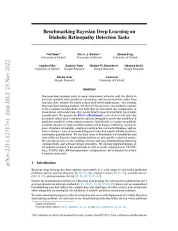 Benchmarking Bayesian Deep Learning on Diabetic Retinopathy Detection
  Tasks