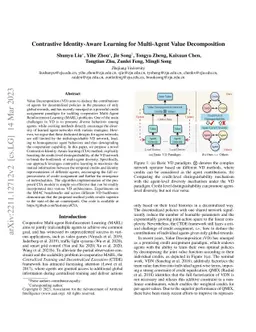 Contrastive Identity-Aware Learning for Multi-Agent Value Decomposition