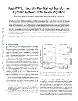 Fast-iTPN: Integrally Pre-Trained Transformer Pyramid Network with Token
  Migration