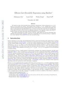 Efficient List-Decodable Regression using Batches
