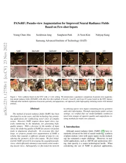 PANeRF: Pseudo-view Augmentation for Improved Neural Radiance Fields
  Based on Few-shot Inputs