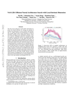 NAS-LID: Efficient Neural Architecture Search with Local Intrinsic
  Dimension