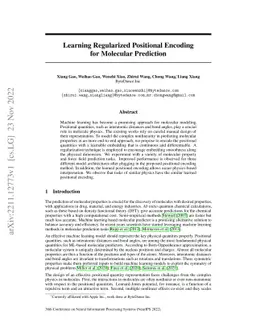 Learning Regularized Positional Encoding for Molecular Prediction