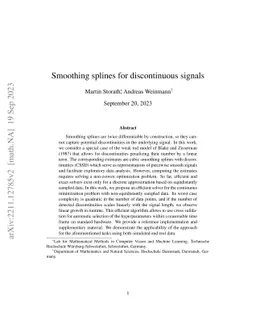 Smoothing splines for discontinuous signals