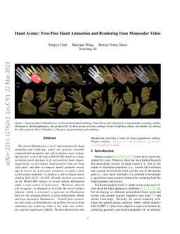 Hand Avatar: Free-Pose Hand Animation and Rendering from Monocular Video