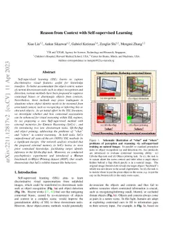Reason from Context with Self-supervised Learning