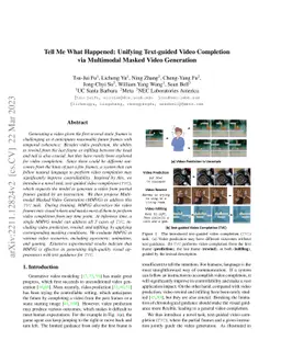 Tell Me What Happened: Unifying Text-guided Video Completion via
  Multimodal Masked Video Generation
