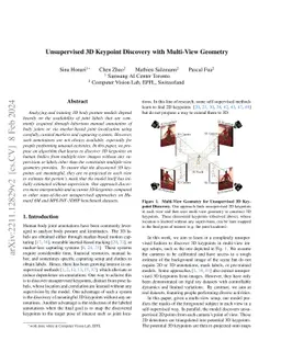 Unsupervised 3D Keypoint Discovery with Multi-View Geometry
