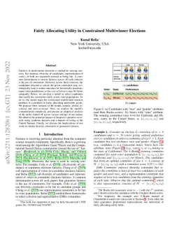 Fairly Allocating Utility in Constrained Multiwinner Elections