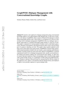 GraphWOZ: Dialogue Management with Conversational Knowledge Graphs