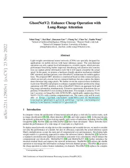 GhostNetV2: Enhance Cheap Operation with Long-Range Attention