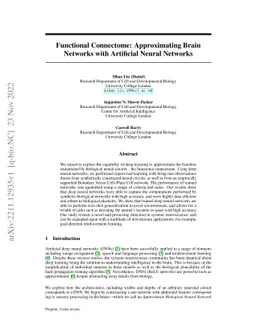 Functional Connectome: Approximating Brain Networks with Artificial
  Neural Networks