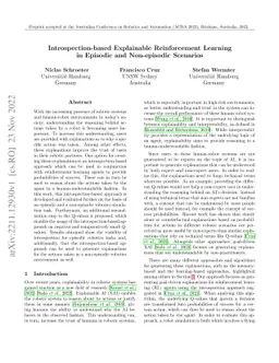 Introspection-based Explainable Reinforcement Learning in Episodic and
  Non-episodic Scenarios