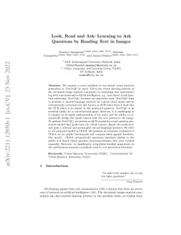 Look, Read and Ask: Learning to Ask Questions by Reading Text in Images