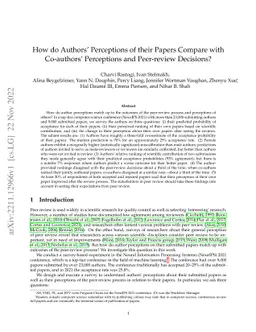 How do Authors' Perceptions of their Papers Compare with Co-authors'
  Perceptions and Peer-review Decisions?