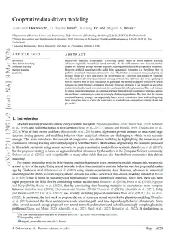 Cooperative data-driven modeling