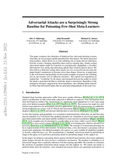 Adversarial Attacks are a Surprisingly Strong Baseline for Poisoning
  Few-Shot Meta-Learners