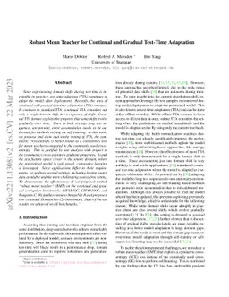 Robust Mean Teacher for Continual and Gradual Test-Time Adaptation