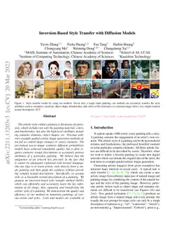 Inversion-Based Style Transfer with Diffusion Models