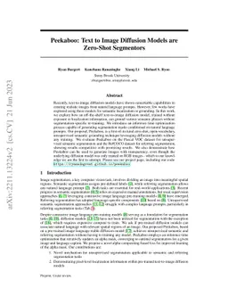 Peekaboo: Text to Image Diffusion Models are Zero-Shot Segmentors
