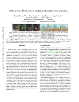 Make-A-Story: Visual Memory Conditioned Consistent Story Generation