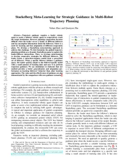 Stackelberg Meta-Learning for Strategic Guidance in Multi-Robot
  Trajectory Planning