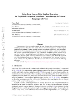 Using Focal Loss to Fight Shallow Heuristics: An Empirical Analysis of
  Modulated Cross-Entropy in Natural Language Inference