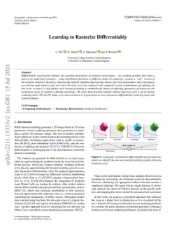 Learning to Rasterize Differentiably