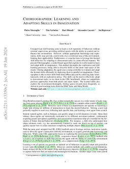 Choreographer: Learning and Adapting Skills in Imagination