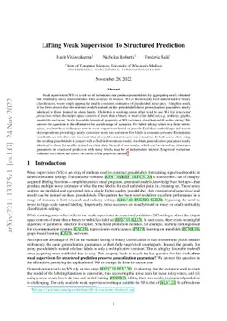 Lifting Weak Supervision To Structured Prediction