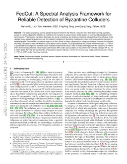 FedCut: A Spectral Analysis Framework for Reliable Detection of
  Byzantine Colluders