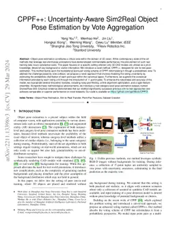 CPPF++: Uncertainty-Aware Sim2Real Object Pose Estimation by Vote
  Aggregation