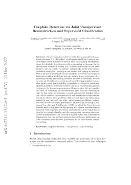 Deepfake Detection via Joint Unsupervised Reconstruction and Supervised
  Classification