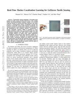 Real-Time Marker Localization Learning for GelStereo Tactile Sensing